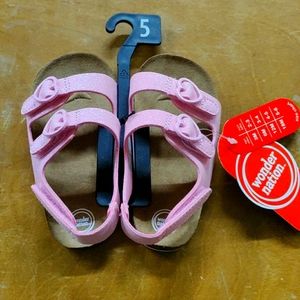 Wonder Nation Pink Glittery Sandals